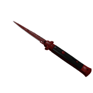 ★ Stiletto Knife | Crimson Web (Well-Worn)
