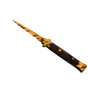 ★ Stiletto Knife | Tiger Tooth (Minimal Wear)